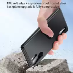 Jonwelsy Compatible and Luxury Soft Liquid Silicone Shockproof Protection Phone Case + Frosted Tempered Glass Back Cover