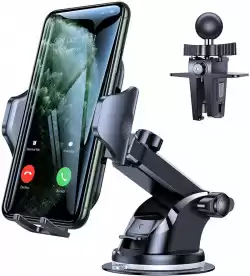 Long Arm Suction Cup Phone Holder for Car Dashboard Windshield Air Vent Hands Free Clip Cell Phone Holder
