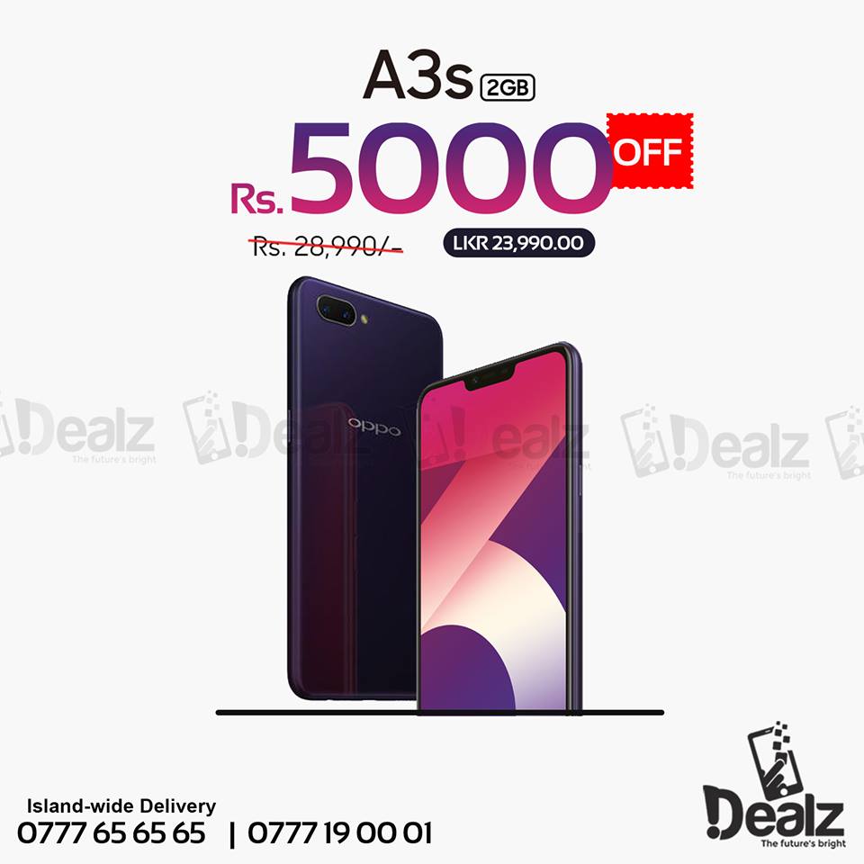 iDealz Lanka Oppo #A3s *Special Offer*#Credit Cards සදහා පහසු ගෙවිමේ පහසුකම1 Year #Company WarrantyTRCSL ApprovedDelivery Can Be Arranged#iDealz #CompanyWarranty #MarinoMall #LibertyPlaza #BuyOrginal