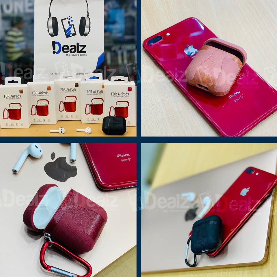 iDealz Lanka TPU Leather soft case for Airpod360 full protectionAnti dropAnti lostAvailable Colours:- Brown,Black,Cofee and Red