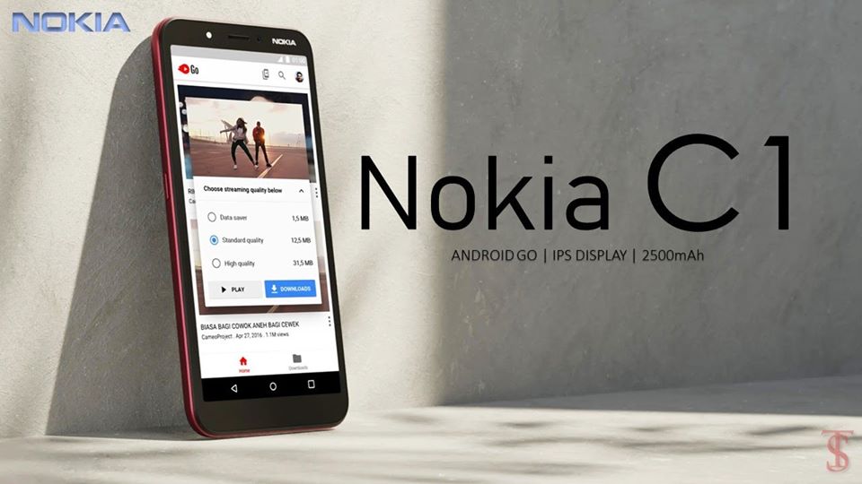 Techmart Gadget Store Nokia C1 has your back. Take great selfies day or night with the 5 MP front camera with flash. Get more out of your entertainment with the large screen and all-day battery life